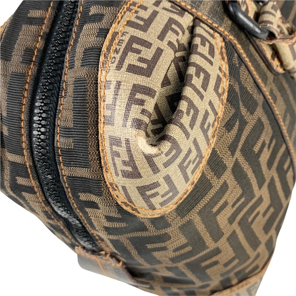 FENDI Mixed Media Boston Satchel Bag - Picture 10 of 16